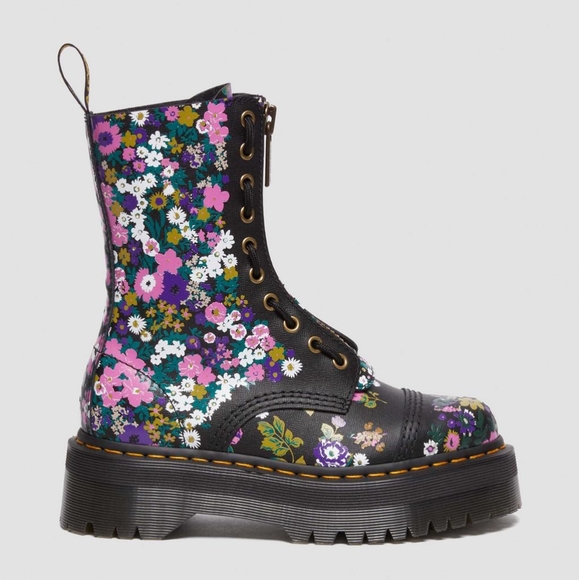 Dr. Martens Shoes - Dr. Marten Floral Leather Hi Boots